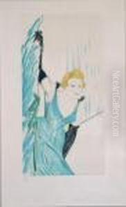 Yvette Guilbert. by Henri De Toulouse-Lautrec
