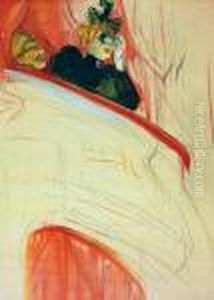 W Teatrze by Henri De Toulouse-Lautrec