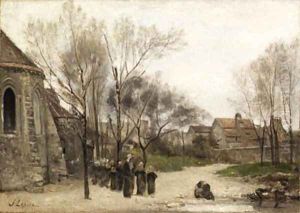 L'Enclos Saint-Julien-le-Pauvre (The Courtyard of Saint-Julien-le-Pauve) by Stanislas Lepine