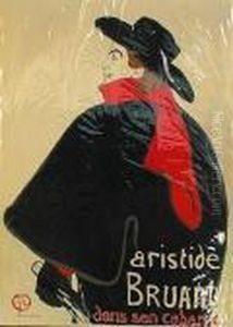 L````aristide Bruant Dans Son Cabaret by Henri De Toulouse-Lautrec