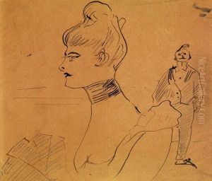 Au Spectacle by Henri De Toulouse-Lautrec