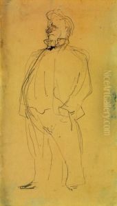 Portrait D'artiste by Henri De Toulouse-Lautrec