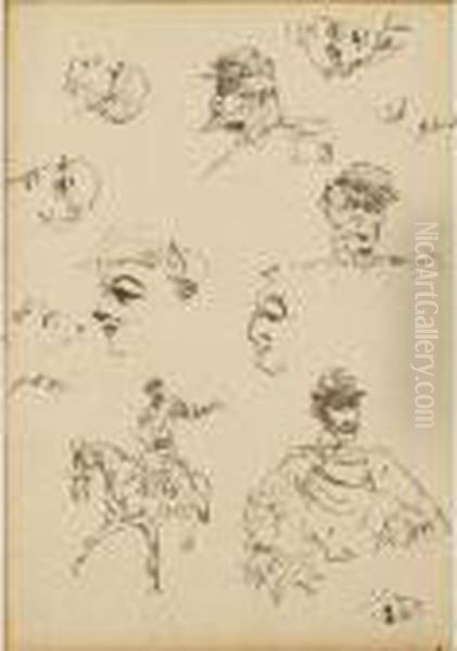 Tetes De Soldats, Cavaliers - view 1
