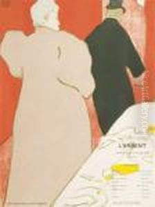 L'argent. Programme Pour Le Theatre Libre by Henri De Toulouse-Lautrec