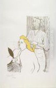 Le Coiffure, Programme Du Thetre by Henri De Toulouse-Lautrec