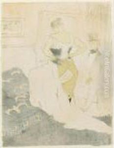 Femme En Corset-conquette De Passage by Henri De Toulouse-Lautrec