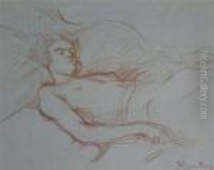 Study Of A Nude Figure In Bed by Henri De Toulouse-Lautrec