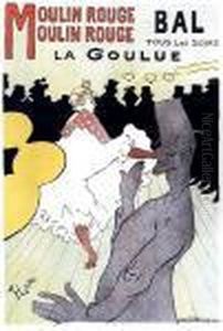 Moulin Rouge-la Goulue, From Le Maitres Del'affiche by Henri De Toulouse-Lautrec