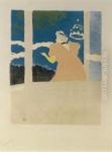 Aux Ambassadeurs - Chanteuse Au Cafe-concert by Henri De Toulouse-Lautrec