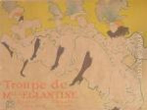 Troupe De Mlle Eglantine. by Henri De Toulouse-Lautrec