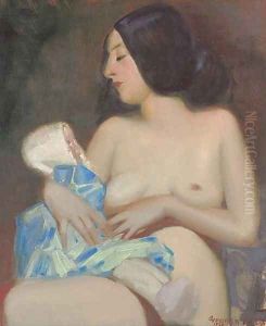 Woman and Doll by George Luks