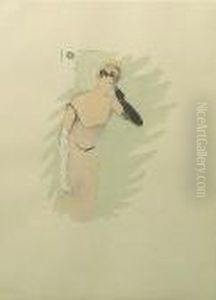 Yvette Guilbert, Dans Columbine A Pierrot by Henri De Toulouse-Lautrec