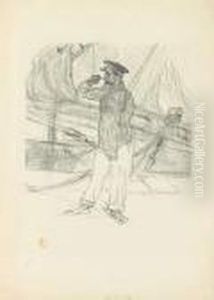 L'hareng Saur. Titre De Melodie. 1895. by Henri De Toulouse-Lautrec