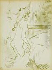 Pour Toi!; Sagesse; Etude Defemme Lithographs Printed In Olive-green by Henri De Toulouse-Lautrec