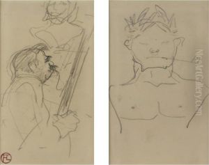 Vieilles Histoires, Portrait De 
Desire Dihau Jouant Du Basson And Buste Laure: A Double-sided Drawing, 
D.3.381-d.3.382