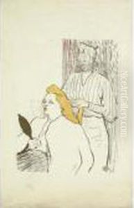 Le Coiffeur (w. 15) by Henri De Toulouse-Lautrec