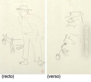 Monsieur X. (recto); Deux Tetes D'hommes Dont L'un Fume La Pipe (verso) Monsieur X. (recto); Deux Tetes D'hommes Dont L'un Fume La Pipe (verso)