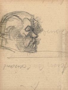 Tate D'homme De Profil by Henri De Toulouse-Lautrec