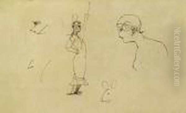 Croquis De Danseuse (verso: Graffiti) - view 1