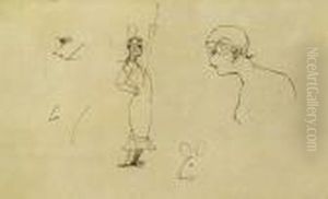 Croquis De Danseuse (verso: Graffiti) by Henri De Toulouse-Lautrec