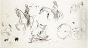 Amazones Et Divers by Henri De Toulouse-Lautrec