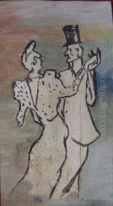 Couple Dansant by Henri De Toulouse-Lautrec
