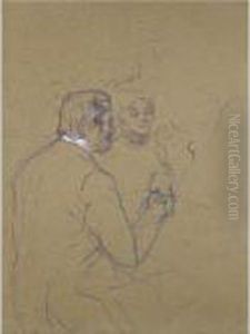 Snobisme, Or Chez Larue by Henri De Toulouse-Lautrec