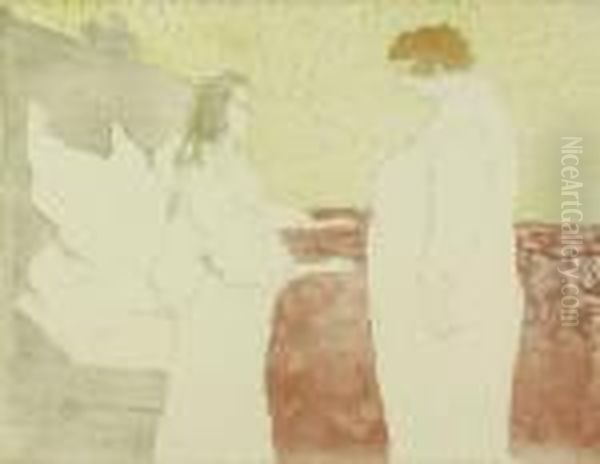 Femme Au Lit, Profil - Au Petit Lever. Blatt 8 Der Folge <elles> - view 1