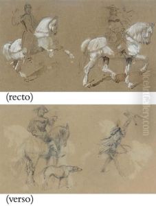 Chasse Au Faucon (recto And Verso)