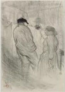Au Theatre Libre, Antoine Dans 'l'inquietude' (d.51; W.41; Adr. 56) by Henri De Toulouse-Lautrec