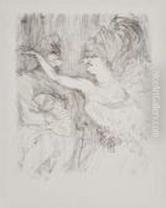 Guy Et Mealy Dans Paris Qui Marche by Henri De Toulouse-Lautrec