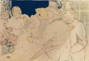 Irish And American Bar, Rue Royale by Henri De Toulouse-Lautrec