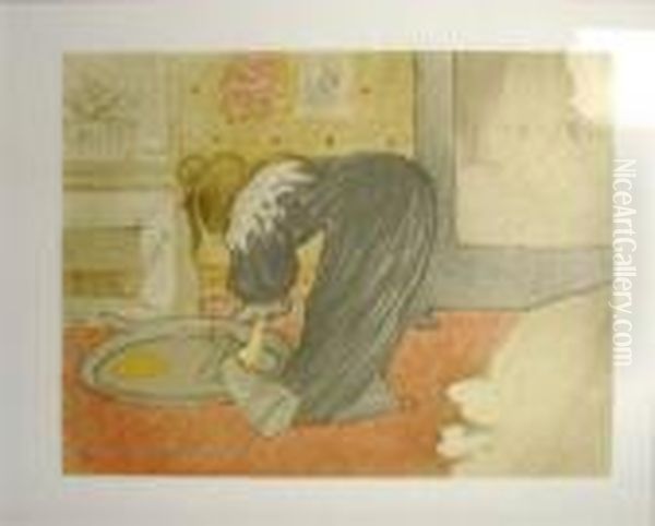After Henri De Toulouse-lautrec ,
 'lavage', Lithograph, Published Posthumously, 22cm X 28cm, Framed - view 1