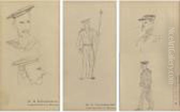 Property From The Estate Of A Gentleman
Etudes De Marins: Four Drawings - view 1