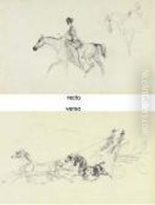 Attelage A Quatre (recto); Amazone (verso) by Henri De Toulouse-Lautrec