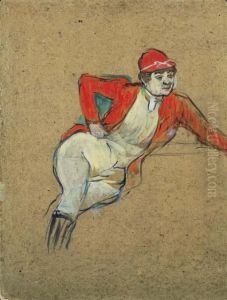 La Macarona En Jockey by Henri De Toulouse-Lautrec