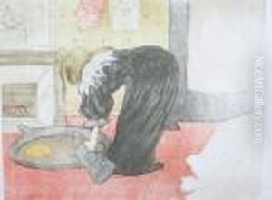 Femme Au Tub (from The Portfolio Elles) by Henri De Toulouse-Lautrec