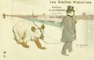 Lithograph In An Edition Of 100,
Red Lautrec Monogram Stamp In Lower Left Corner. Olive Green Drawing
With Grey, Curry Brown, Mauve And Turquoise. Chalk, China Ink Brushed
And Spattered. This Lithograph Was The Cover Page For A Song Collection,
Pu by Henri De Toulouse-Lautrec
