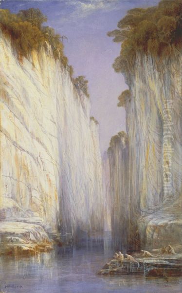 The Marble Rocks - Nerbudda Jubbolpore - view 1