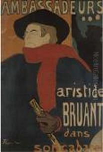 Ambassadeurs: Aristide Bruant by Henri De Toulouse-Lautrec