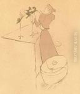 La Modiste, Renee Vert by Henri De Toulouse-Lautrec