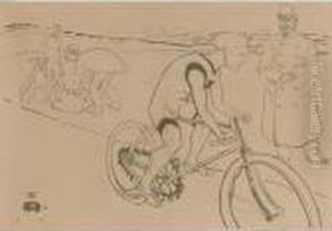 Cycle Michael (d. 359; A. 184; W. P25; Adr. 188) by Henri De Toulouse-Lautrec