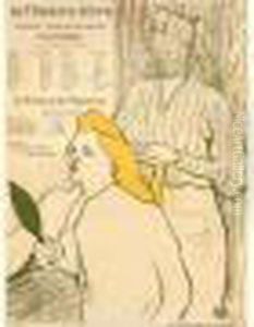 Le Coiffeur - Programme Du Theatre Libre, 1893. by Henri De Toulouse-Lautrec
