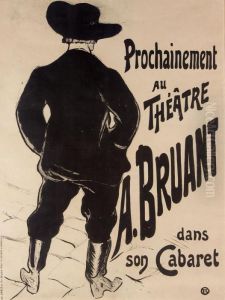 Aristide Bruant (wittrock P.10) by Henri De Toulouse-Lautrec