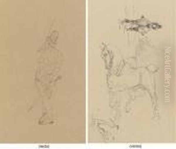 Gentleman (recto); Etude De Cheval Et Cavalier (verso) - view 1