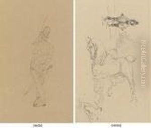 Gentleman (recto); Etude De Cheval Et Cavalier (verso) by Henri De Toulouse-Lautrec