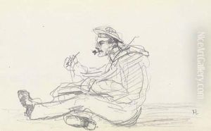Marin Ecrivant by Henri De Toulouse-Lautrec