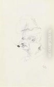 Tete D'homme A La Pipe by Henri De Toulouse-Lautrec