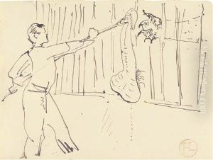 Dompteur Nourrissant Un Lion by Henri De Toulouse-Lautrec