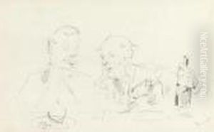 A Table by Henri De Toulouse-Lautrec